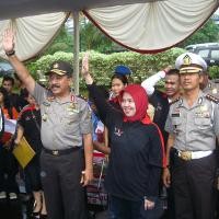 Kapolda Lepas Tukang Ojek dan Karyawan Honda Mudik