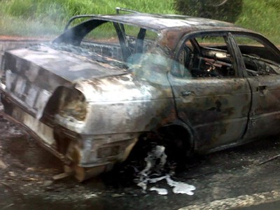 Sedan Baleno Terbakar