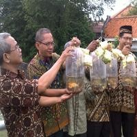 Lebaran Ketupat, Guru-guru Tamiriyah Tebar Bibit Ikan