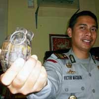 Pekerja Bangunan di Medan Temukan Granat Nanas Aktif