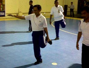 Main Futsal, Boediono Tampak Berstamina