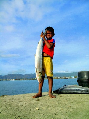 Ikan Bandeng Ekstra Besar di Pasar Ikan Sape
