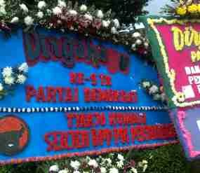 Puan dan Tjahjo Kirim Bunga untuk HUT ke IX PD