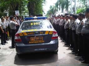 Pagar Sekolah SKK II Green Garden Digaris Polisi