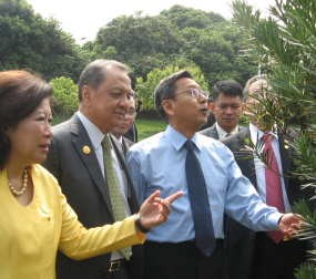 Boediono Tengok Pohon Persahabatan yang Ditanam SBY di Nanning