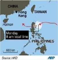 Topan Super Megi Bergeser ke Arah Hong Kong