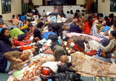 Suasana Barak Pengungsian Merapi