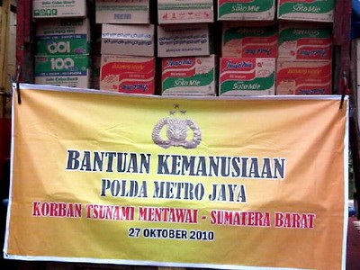 Polda Metro Sumbang Logistik ke Mentawai