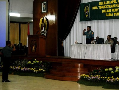 Panglima TNI Hadiri Apel Danrem-Dandim