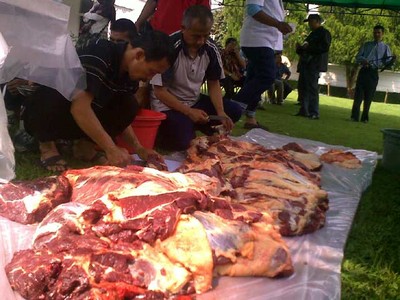 Pemotongan Hewan Kurban di Gedung Pakuan