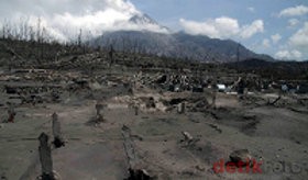 Pengungsi Merapi Kaget Desanya Tertimbun Pasir Setengah Meter