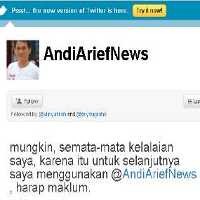  Twitter Andi Arief Dua Kali Dibajak, Disusupi Gambar Tukul