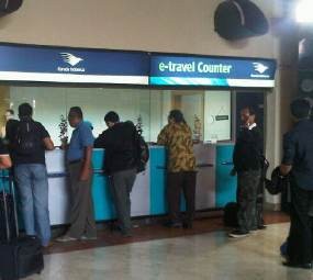 Penumpang Garuda di Bandara Cengkareng Padat 