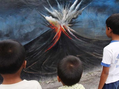 Merapi Dalam Seni Mural