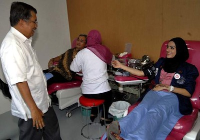 JK Resmikan Gerai Donor Darah