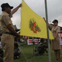 Kibarkan Bendera Ngayogyakarto, Warga Yogya Dukung Penetapan