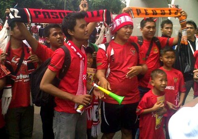 Pendukung Garuda Mulai Padati Senayan