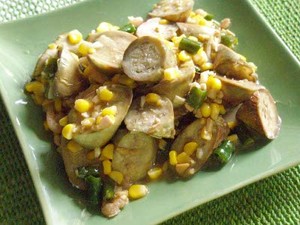 Resep Sayur: Terung Putih Tumis Jagung Tauco
