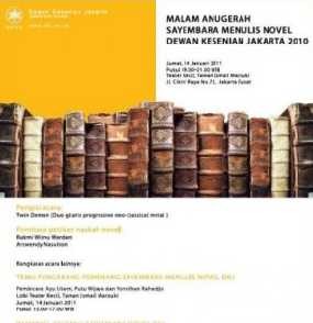 Umumkan Hasil Lomba Novel, DKJ Gelar Pameran & Temu Pengarang