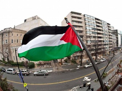 Bendera Palestina Berkibar di Washington