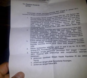 Ini Dia Surat KPK ke Komisi III Terkait Penolakan Chandra-Bibit 