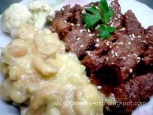 Resep Daging: Steak BBQ Saus Jamur Nanas