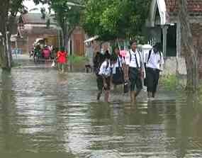 Banjir di Gresik Mulai Surut