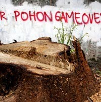 Mural Protes Penebangan Pohon di Flyover Antasari Mulai Marak