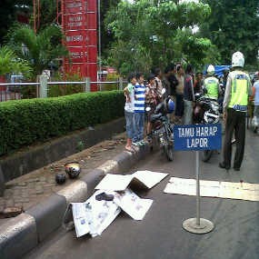 Tabrak Lari, Pengendara Motor Tewas di Jalan Raya Kebon Jeruk