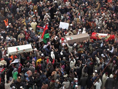 Massa Anti Khadafi Menyemut di Benghazi