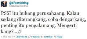 Kicauan Tifatul PSSI itu bukang Menuai Protes