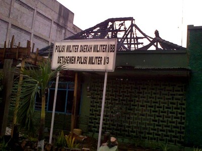 Markas Denpom Pekanbaru Terbakar