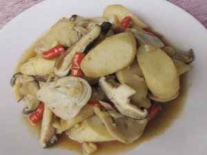 Resep Jamur: Tumis Jamur Bakso Singapura