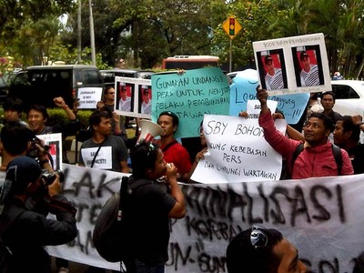 Wartawan Jakarta Demo Polri