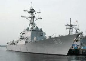 Kapal Perang Amerika Tiba di Jepang