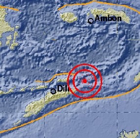 Gempa 5,1 SR Goyang Dili Timor Leste