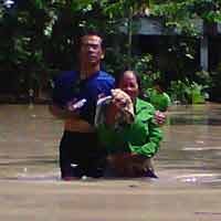 Sejumlah Desa di Mojokerto & Gresik Banjir Lagi, Kali Lamong Meluap