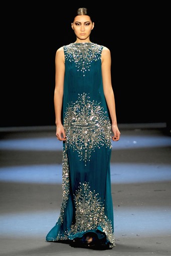 Naeem Khan, Fall/Winter 2011. New York Fashion Week 2011. [Photo by Frazer Harrison/Getty Images for IMG]