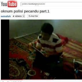Video Diduga Oknum Polisi di Bandung Nyabu Beredar di YouTube