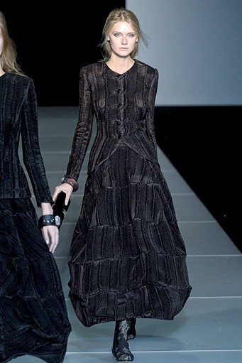 Giorgio Armani, Fall/Winter 2011. Milan Fashion Week 2011. [Photo by Vittorio Zunino Celotto/Getty Images]