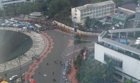 Lalu Lintas Jl Sudirman Tidak Bergerak