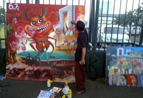 Priyo Tak Tersinggung Seniman Lukis Gedung DPR WC Umum