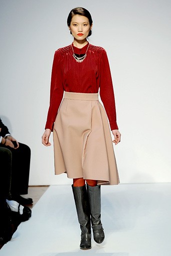 Mila Schon, Fall/Winter 2011. New York Fashion Week 2011. [Photo by Tullio M. Puglia/Getty Images]