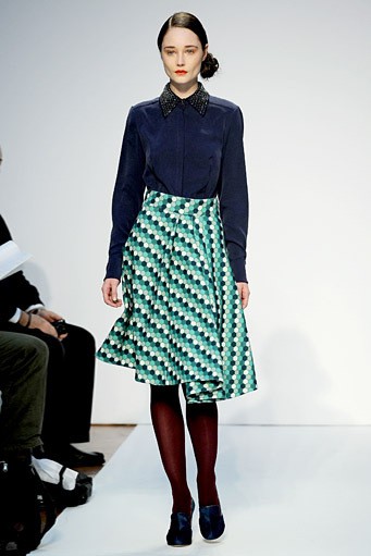 Mila Schon, Fall/Winter 2011. New York Fashion Week 2011. [Photo by Tullio M. Puglia/Getty Images]