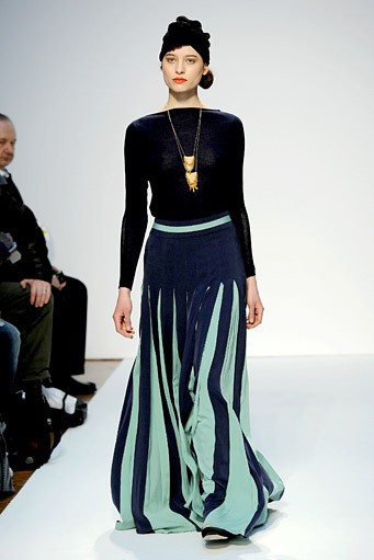 Mila Schon, Fall/Winter 2011. New York Fashion Week 2011. [Photo by Tullio M. Puglia/Getty Images]