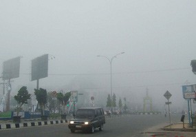 Kabut Asap Ganggu Penerbangan di Riau
