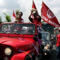 Rayakan Kemenangan, Persiba Bantul Pawai Keliling Kota