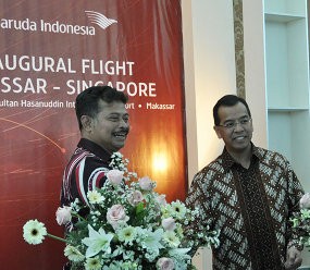 Garuda Resmikan Hub Ketiga Rute Makassar-Singapura
