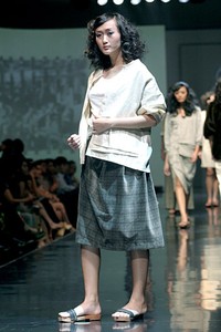 Anastasia Iwo Jiwa. Jakarta Fashion & Food Festival 2011 at Ballroom Hotel Harris. Kelapa Gading. Jakarta. [Foto: Mohammad Abduh/Wolipop]