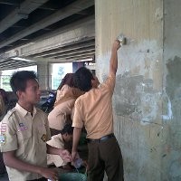 Jelang HUT DKI, Fly Over Cengkareng Dipermak 